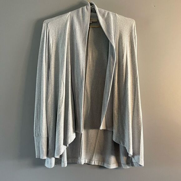 LOFT Open Front Cardigan Sweater || SZ M || Light Pale Blue - Picture 10 of 12